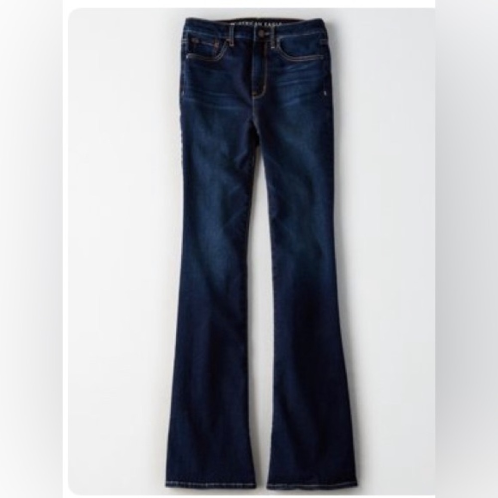 American Eagle Super Stretch Flare Jean dark wash size 10